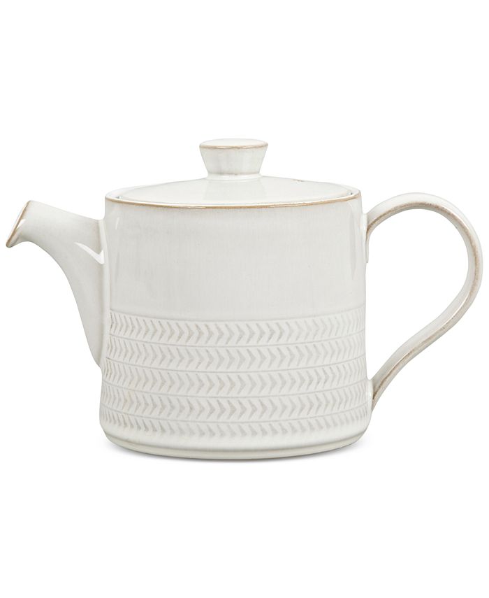 Denby Natural Canvas Stoneware 2Pc. Lidded Textured Teapot Macy's