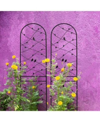 Streamdale 4 Pack Metal Garden Trellis, 86.7", Black