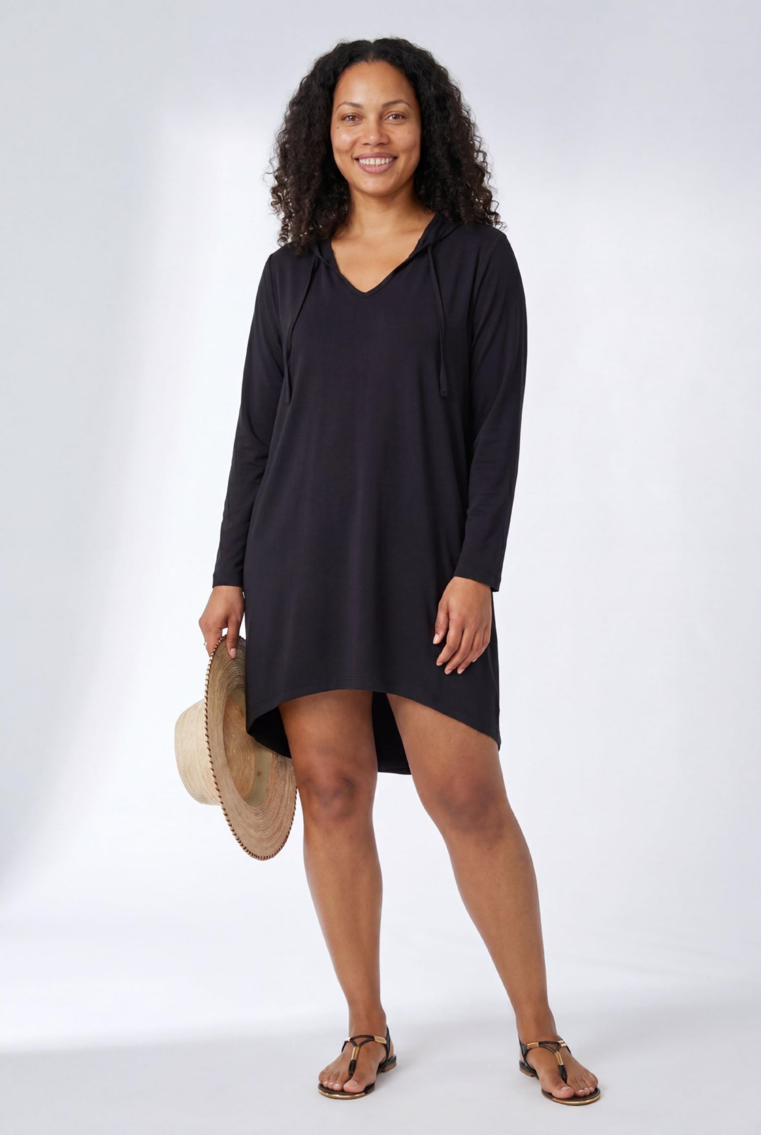 Women's Pack and Go Wrinkle-Resistant Cover Up Hoodie Dress