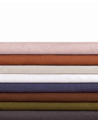 Brooklyn Loom Brookyln Loom Flax Linen Duvet Cover Sets In Brown