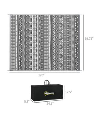 Reversible Outdoor Rug: Waterproof Plastic Straw Carpet for Outdoor and RV Use