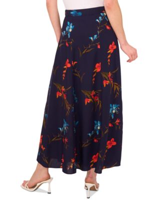 Women's Floral-Print Elastic-Waist Maxi Skirt