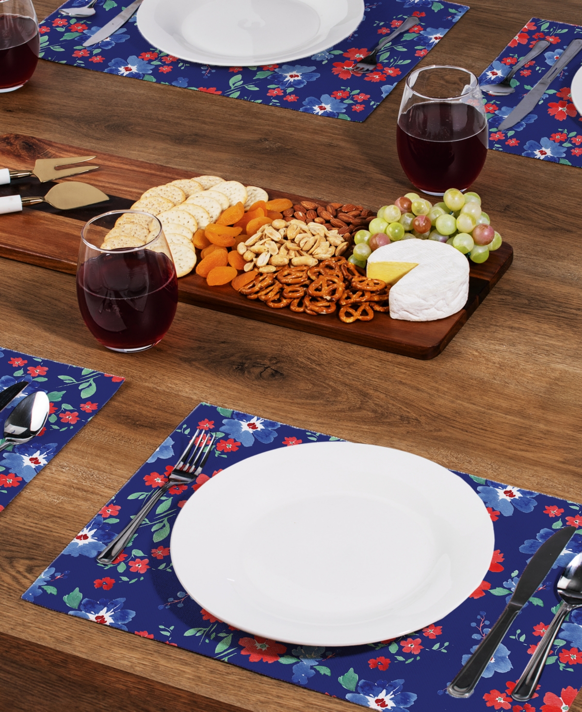 Counterart Freedom Flowers Premier Fabric Placemats, Set Of 4