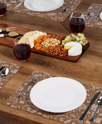 Mocha Farida Premier Fabric Placemats, Set of 4