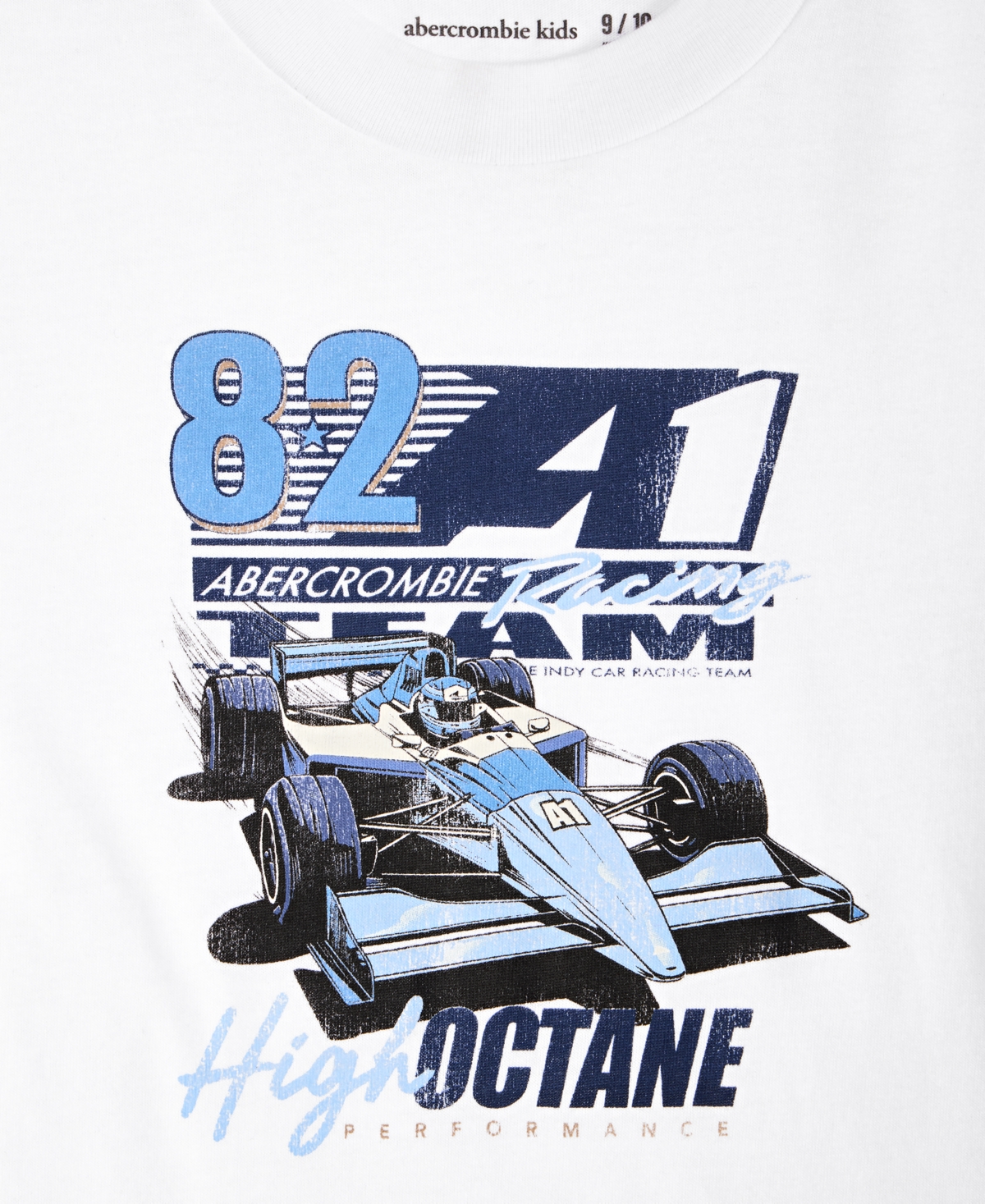 Abercrombie Boys F1 Zoom Graphic T-shirt In White