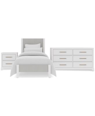 CLOSEOUT! Catriona 3pc Bedroom Set (Twin Upholstered Bed, Dresser & 2-Drawer Nightstand), Created for Macy's
