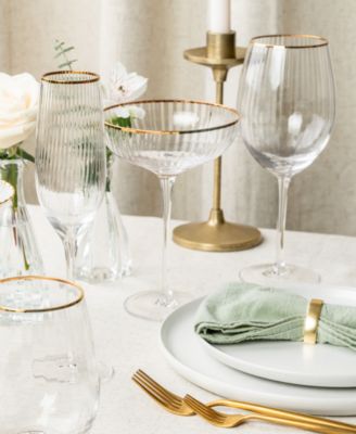 Rocher Cocktail Coupe Glasses, Set of 4, 12.5 Oz