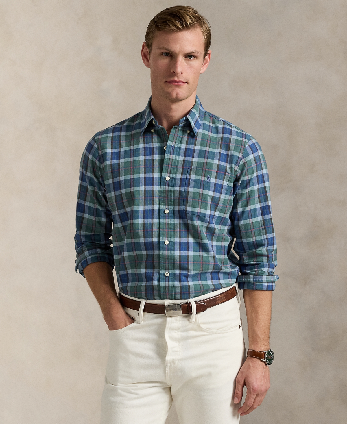 Polo Ralph Lauren Men's Classic-Fit Plaid Oxford Shirt