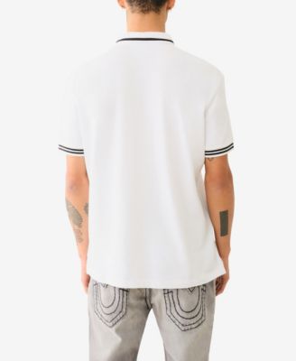 Men's Short Sleeve Buddha Face Polo Shirt