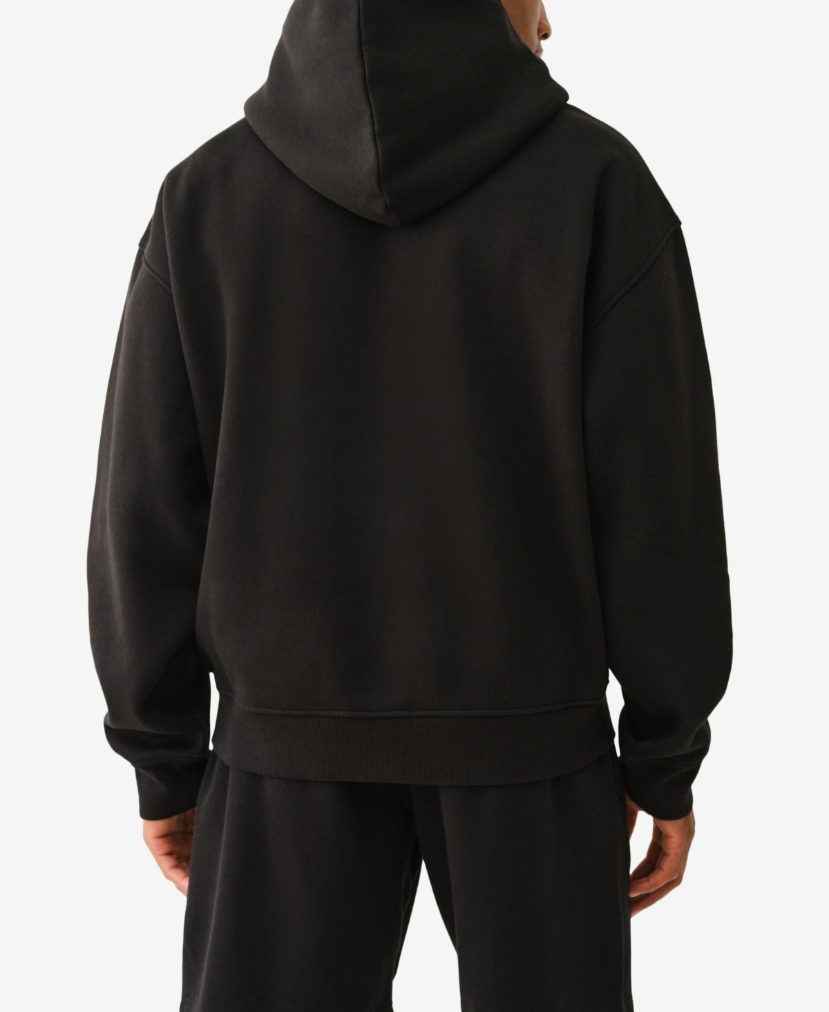 True Religion Embroidered Logo Cotton Blend Crop Hoodie