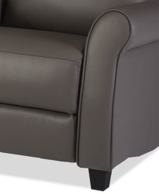 Thandler 3-Pc. Leather Chaise Sectional with 1 Storage Console