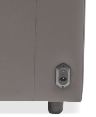 Thandler 3-Pc. Leather Chaise Sectional with 1 Drop Down Table, Exclusively at Macy's