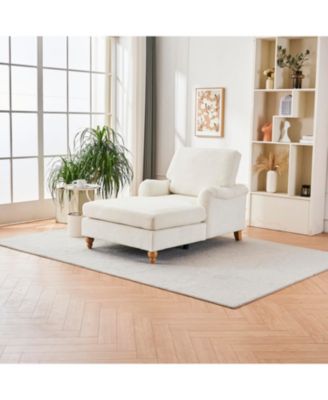 Streamdale Modern Mid-Century Indoor Oversized Chaise Lounger Comfort Sleeper Sofa with Soild Wood Legs