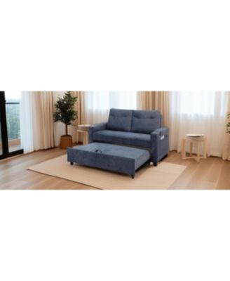 Streamdale 1 Pc Velvet Sofa Bed, 3-in-1 Convertible Sleeper with Pullout Bed – Living Room Furniture