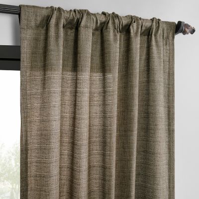 Raw Weave Linen Curtains (2 Panels) Window Curtains and Drapes, Rod Pocket Bedroom Curtains, 50 inches Wide Linen Drapes.