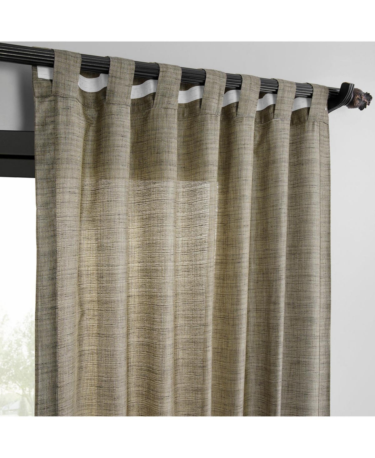 Half Price Drapes Grey Raw Weave Linen Curtains (2 Panels) Rod Pocket Window Curtains And Drapes, 50w X 96l