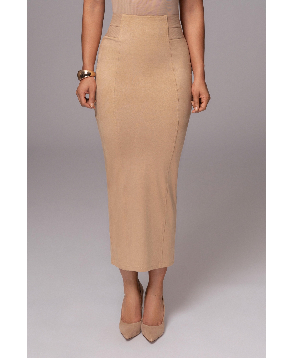 Women's Phoenix Suede Skirt - Beige