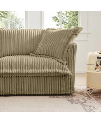 Streamdale Camel Corduroy Slipcovered 4-Seater Sofa