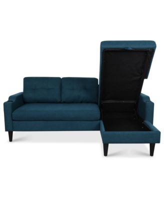 Set of 1 Spacious and Comfortable Modern Sofa with Built-In Storage and Adjustable Leg Rest