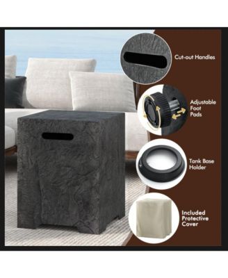 Propane Tank Cover Table Outdoor Gas Tank Storage Hideaway Cover