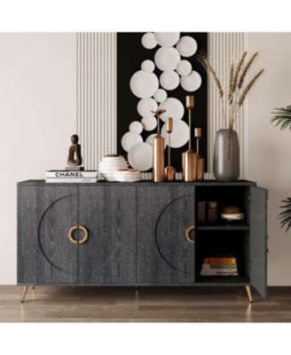4-Door Modern Lacquered Buffet Cabinet