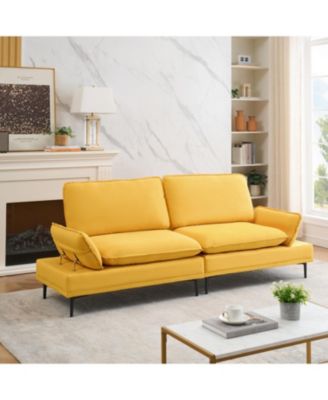 Streamdale Premium Soft Yellow Sofa for Small Spaces