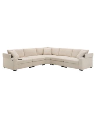 106" L-Shaped Sectional Sofa with USB