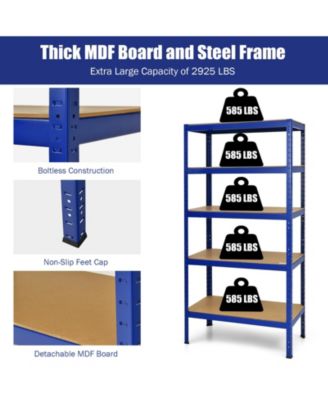 71 inch Heavy Duty Steel Adjustable 5 Level Storage Shelves