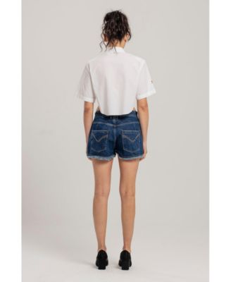 Women's Zip-Detail Cotton Shorts