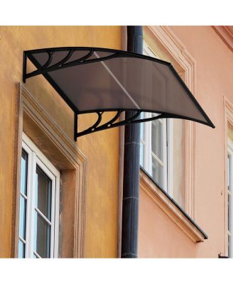 40 x 40 Inch Outdoor Polycarbonate Front Door Window Awning Canopy