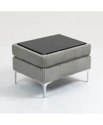 Streamdale Modular Sectional Sofa Square Ottoman Module,Storage Ottoman Footrest,Gray