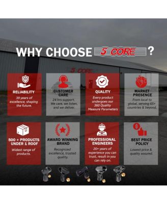 Microphone Clip Holder 2 Pieces with Screw Adapters 5/8 to 3/8 Inch