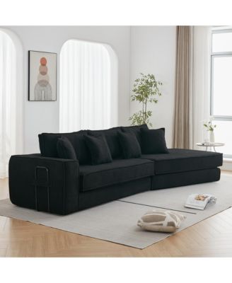 Streamdale  Furniture Set of 1 Lamb Velvet Folding Sleeper Sofa Bed