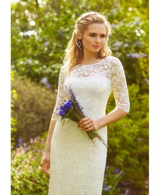 Women's Lila 3/4 Sleeve Lace Maxi Gown