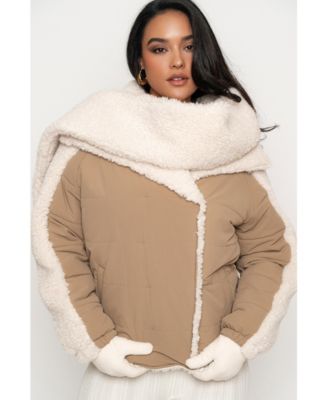 Women's Contrast Sherpa Jacket