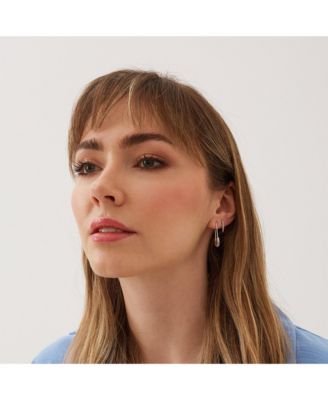 Long Pave Dagger Stud Earrings