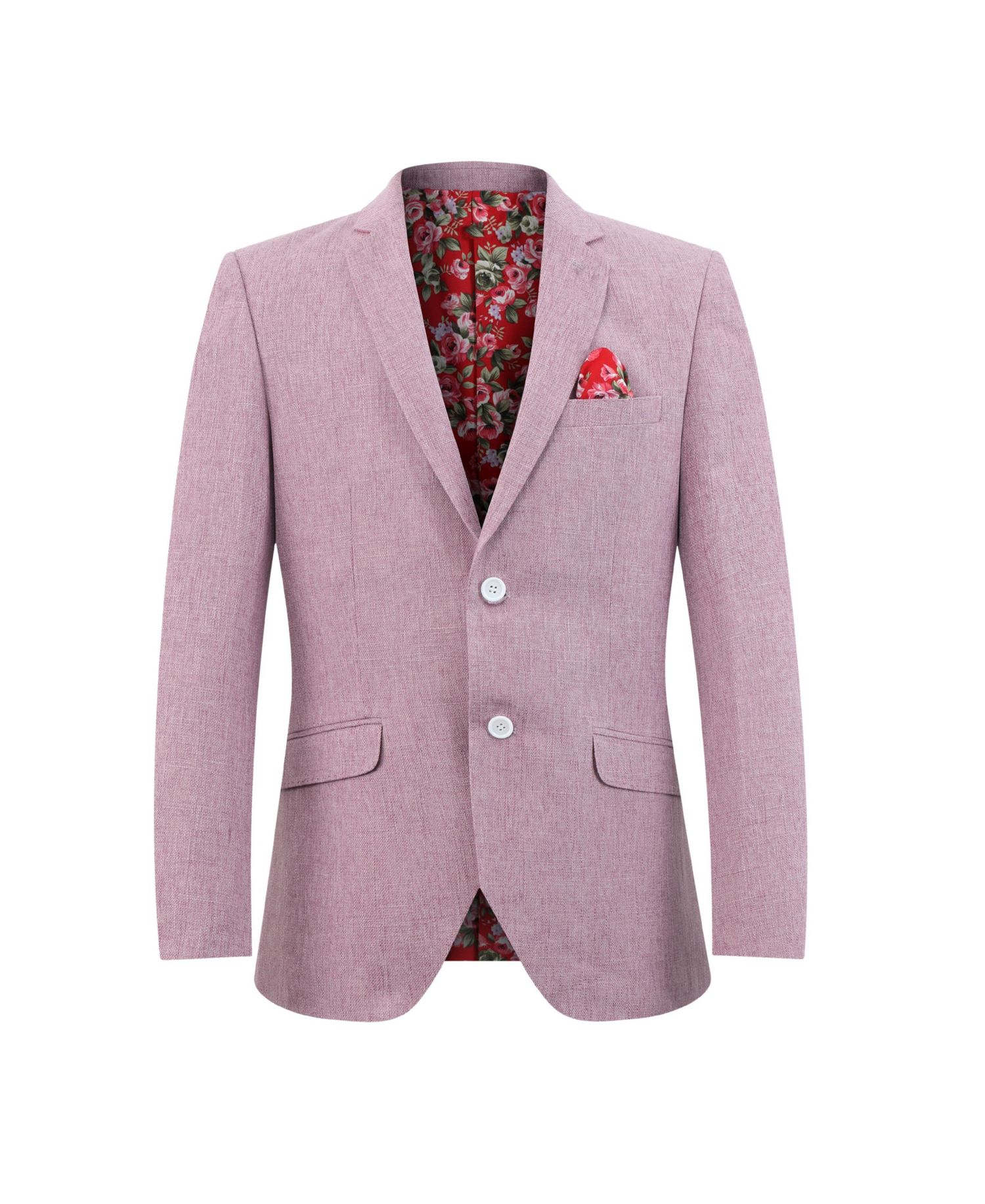 Boys Lavender Slim Fit Classic Melange Jacket