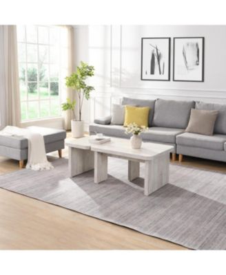 Rectangular Wood Detachable Coffee Table