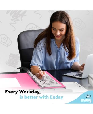 3-Ring Binder with Clear View Cover and 2 Inside Pockets – Heavy Duty Durable Binder for School Supplies, Office Organization, or Home Use – Colored Binder for Documents, Notes, Reports, and More