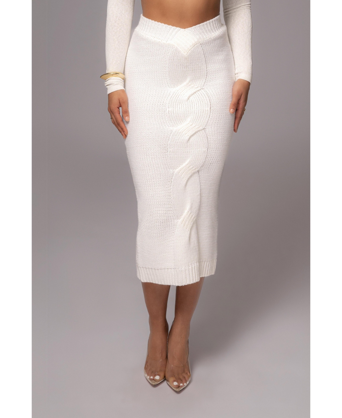 Women's Merine Knit Midi Skirt - Milk