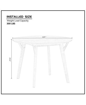 Streamdale 42" Round Wooden Dining Table for Four