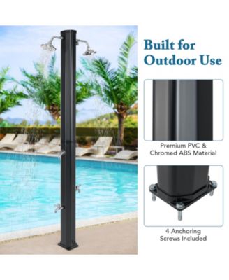 9.3 Gallon Solar Heated Outdoor Shower with Dual Shower Heads
