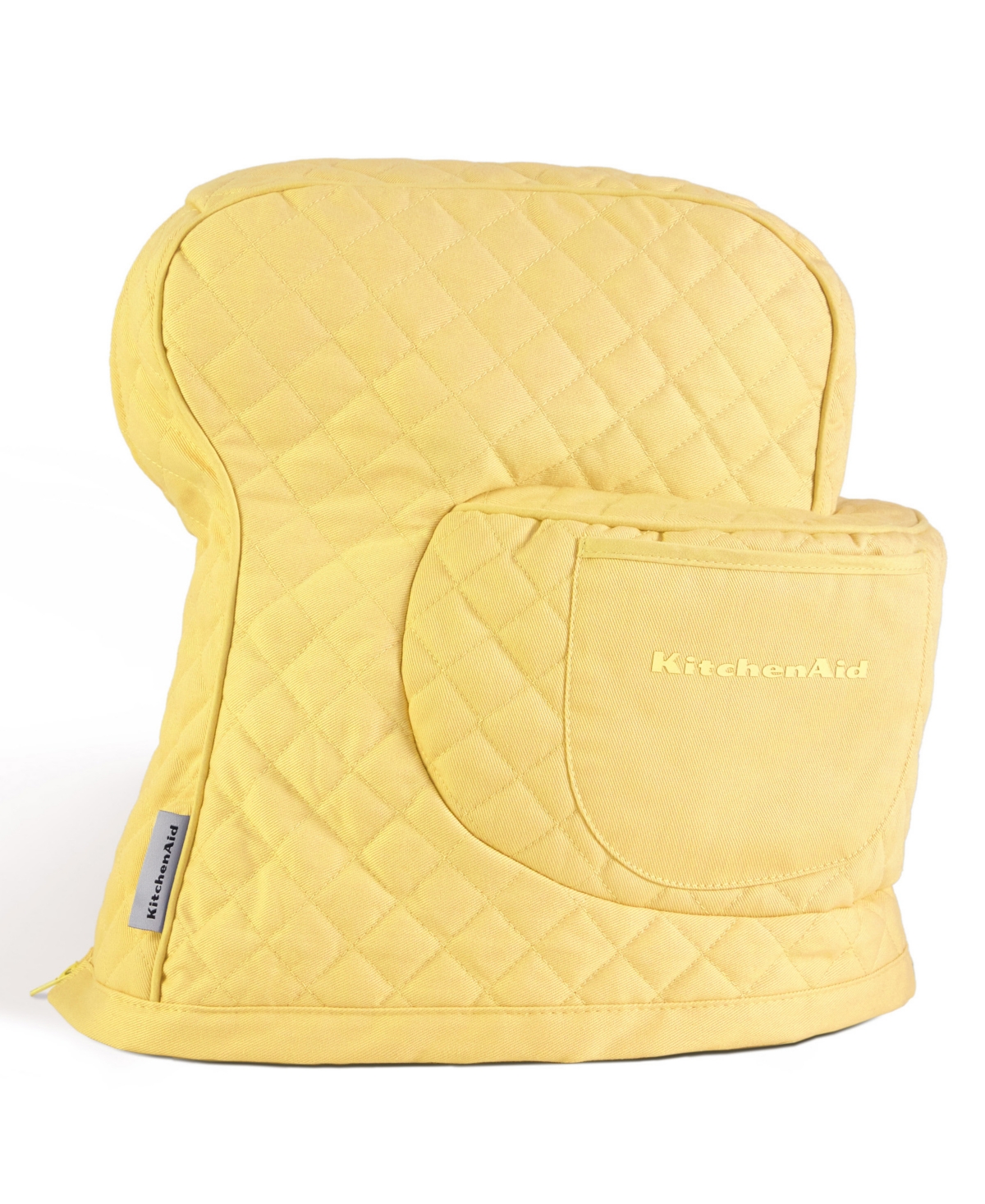 Kitchenaid Fitted Tilt-head Solid Stand Mixer Cover With Storage Pocket, Quilted, 14.37" X 18" X 10" In Yellow