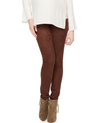 Luxe Essentials - Maternity Faux-Suede Leggings