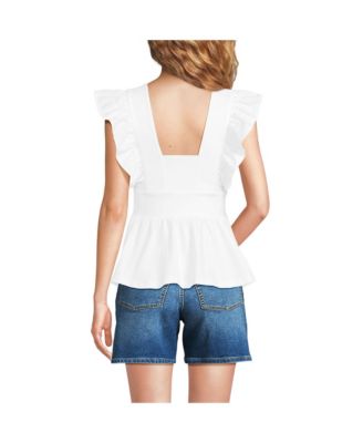 Women's Lightweight Jersey Ruffle Peplum Top