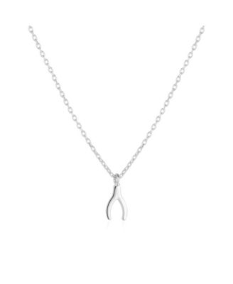 Sterling Silver Mini Wishbone Necklace