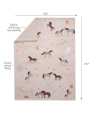 Baby Country Western Cowboy/Cowgirl Soft Warm Fleece Blanket