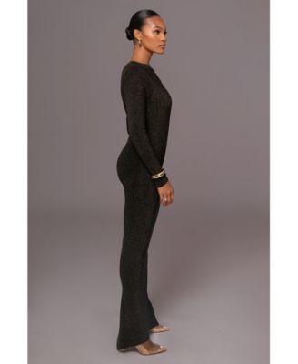 Women's Night Shimmers Asymmetrical Maxi Dress