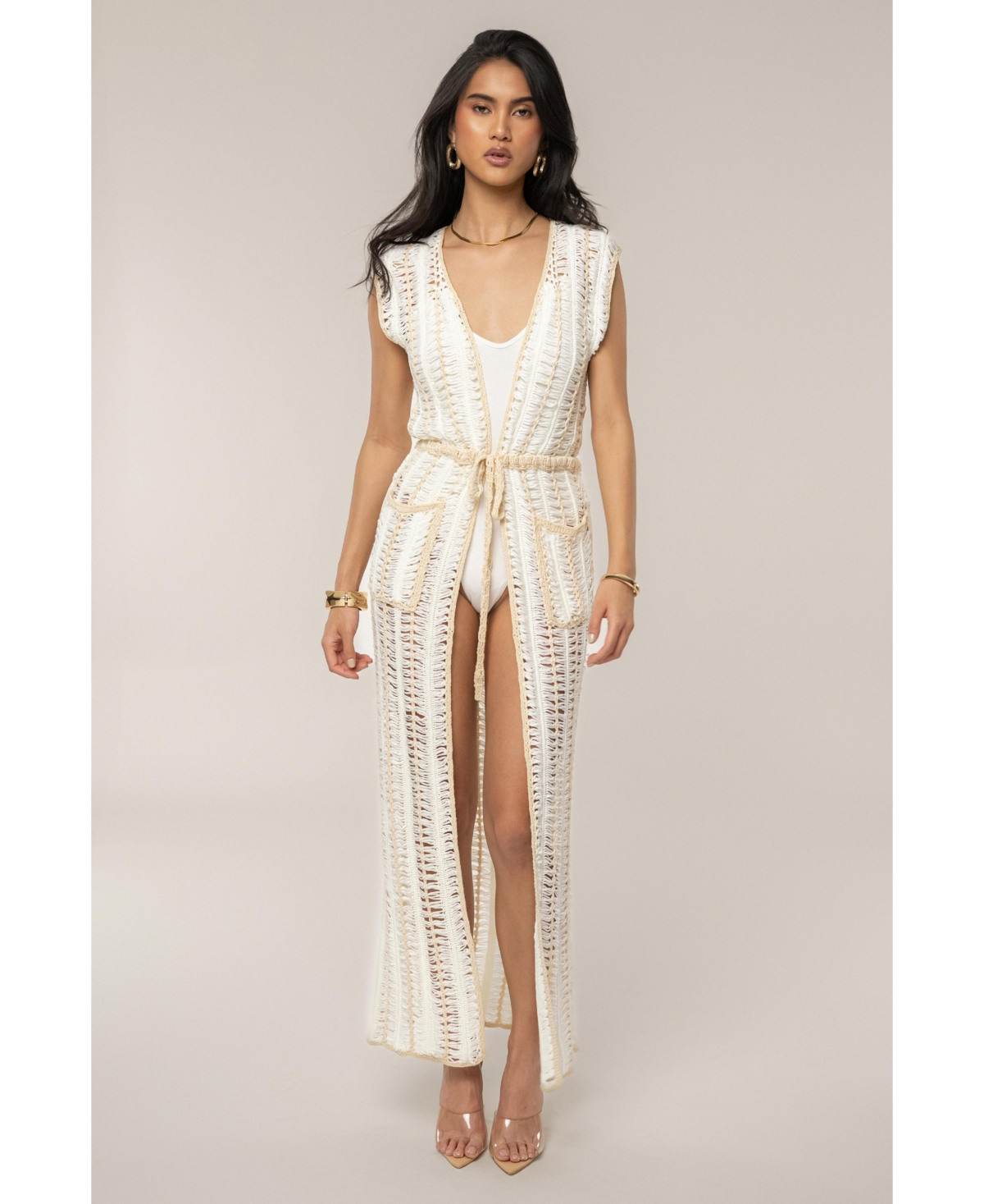 Women's Marcelle Crochet Maxi Dress - Taupe