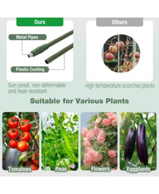 3 Pack 60 inch Adjustable Tall Plant Support Trellis for Climbing Plants